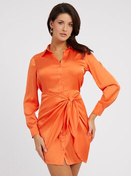 Satin chemisier dress