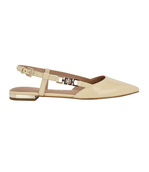Leather slingback ballet flats