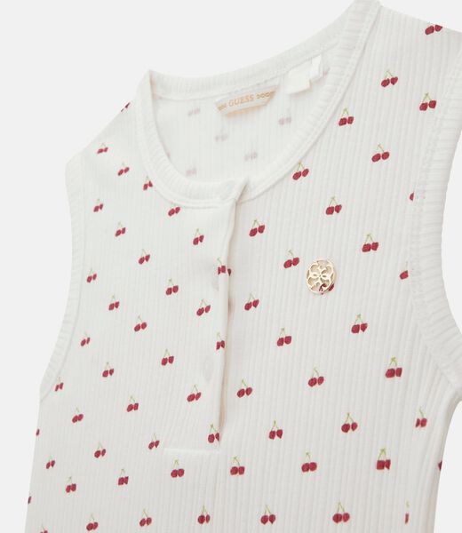 Cherry rib knit top