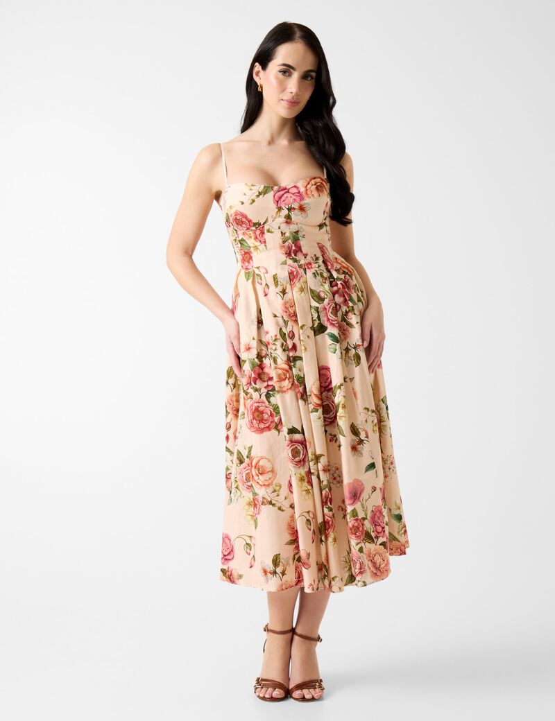 Floral print maxi dress