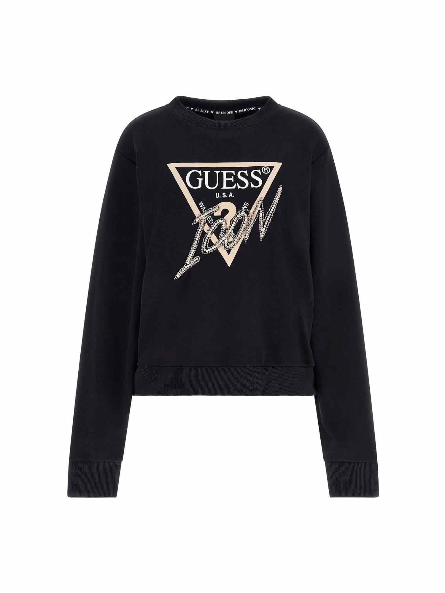Guess triangle logo sweatshirt shop
