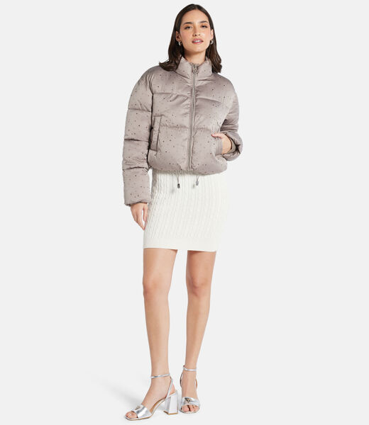 Rhinestone puffer jacket