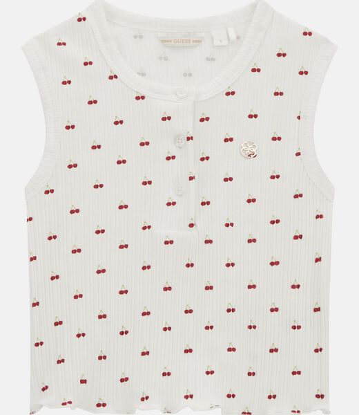 Cherry rib knit top
