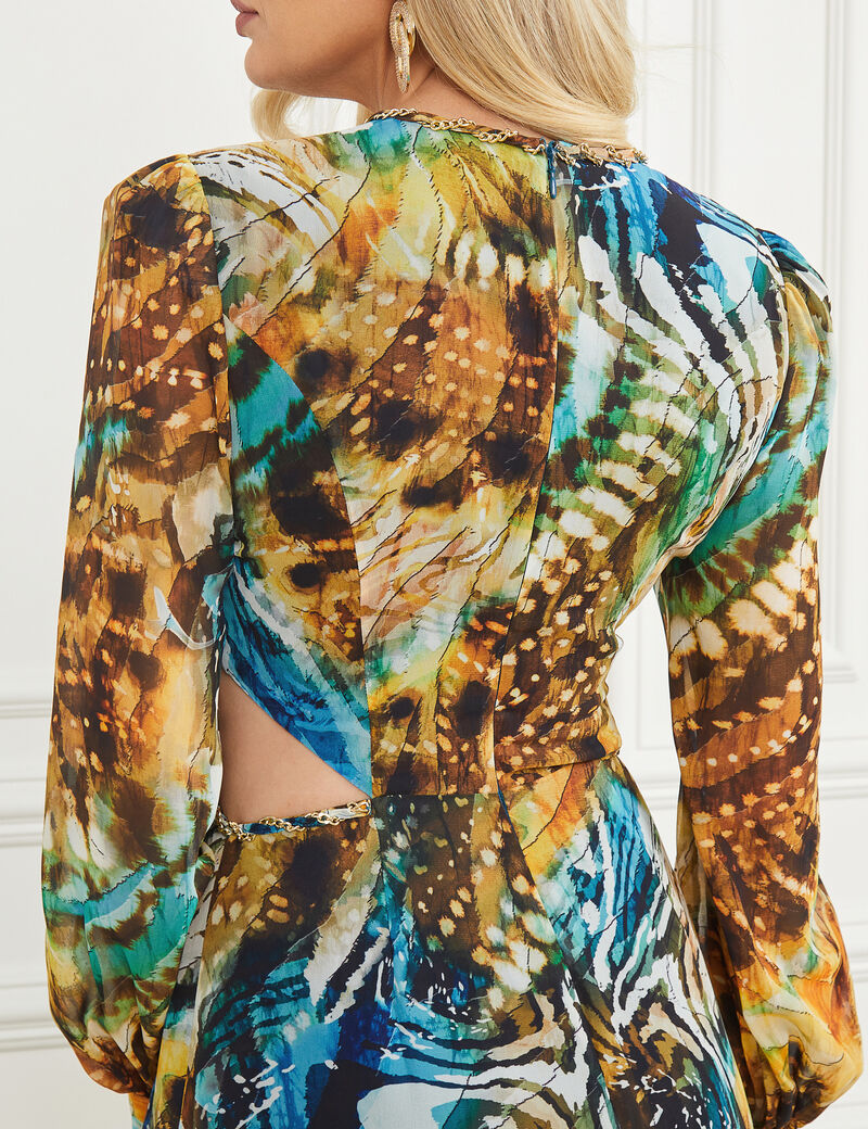 Marciano All Over Print Long Dress
