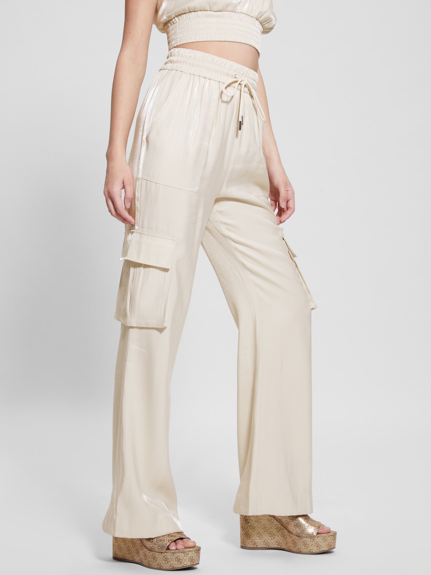 Shop GUESS Online Satin Cargo Pant