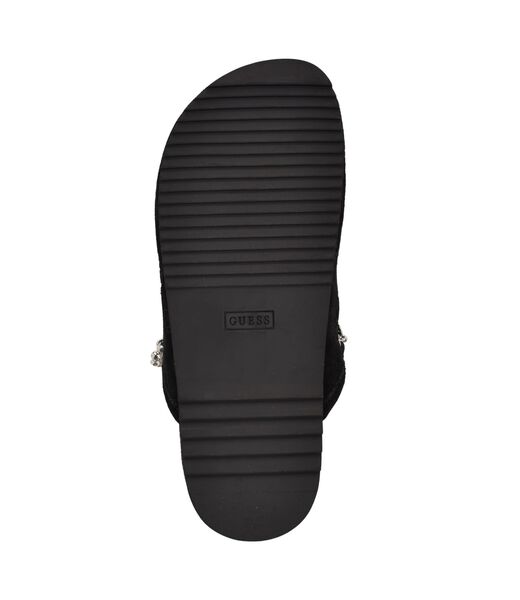 Gavyn suede slip on mule with charm detailing