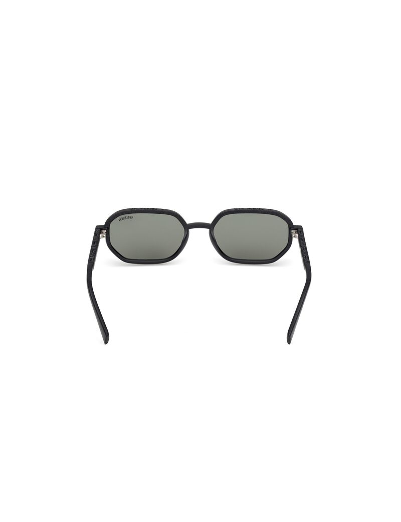 Geometric full rim sunglasses