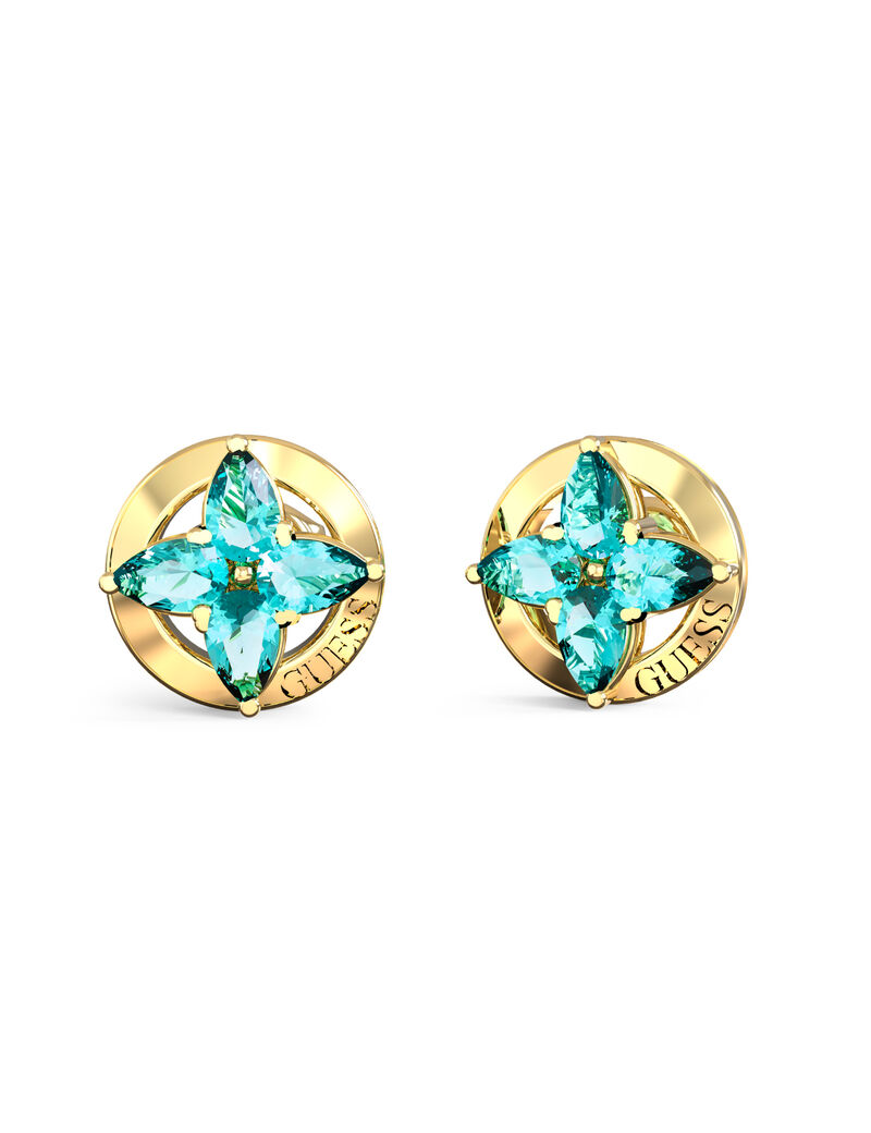 guess 8mm crystal flowers studs