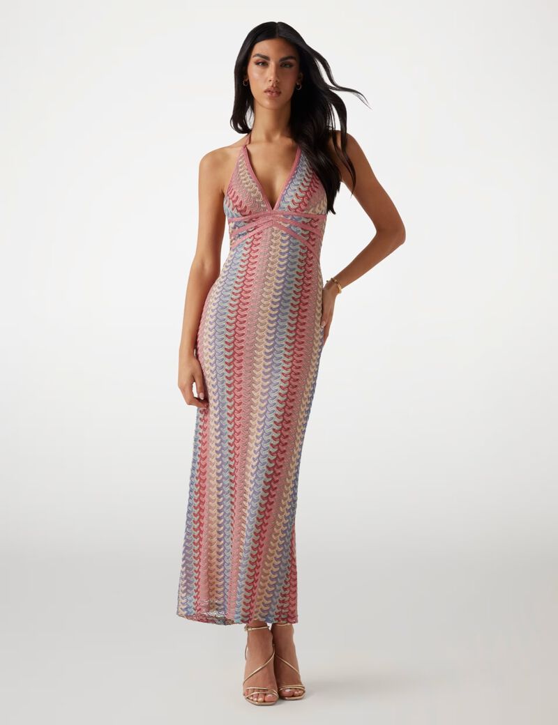 Knit bodycon long dress