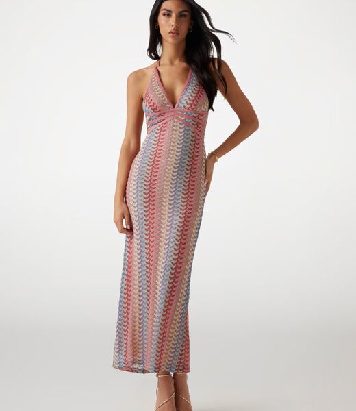 فستان طويل محبوك