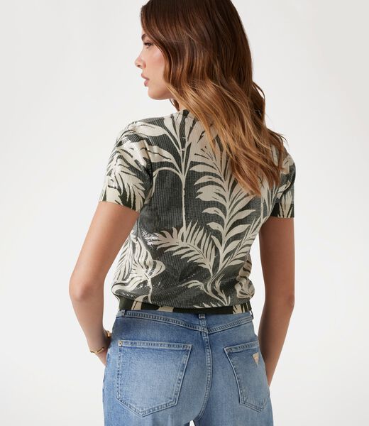 Sequins cropped sweater