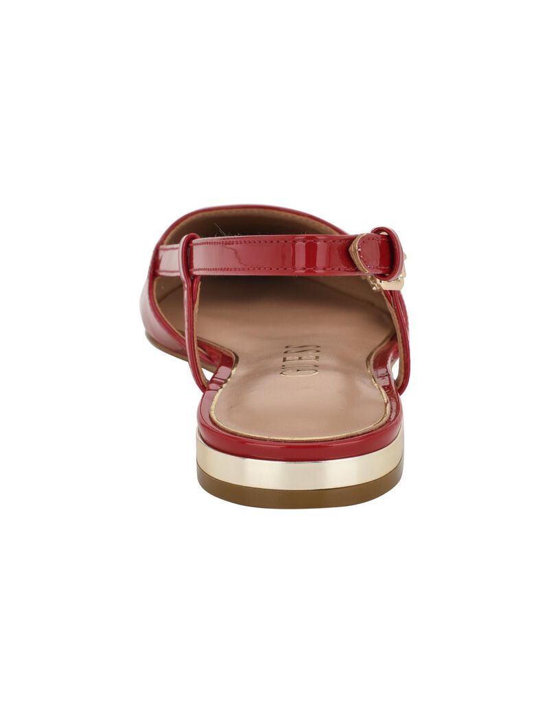 Leather slingback ballet flats