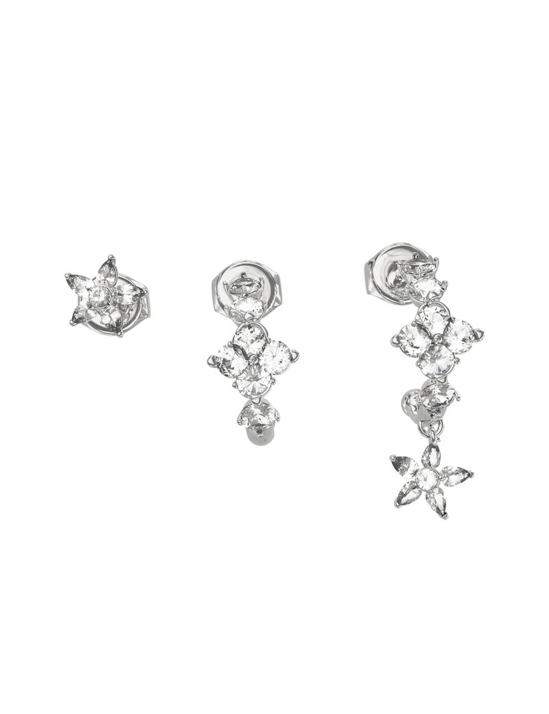 Crystal flowers set earrings