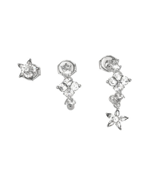 Crystal flowers set earrings