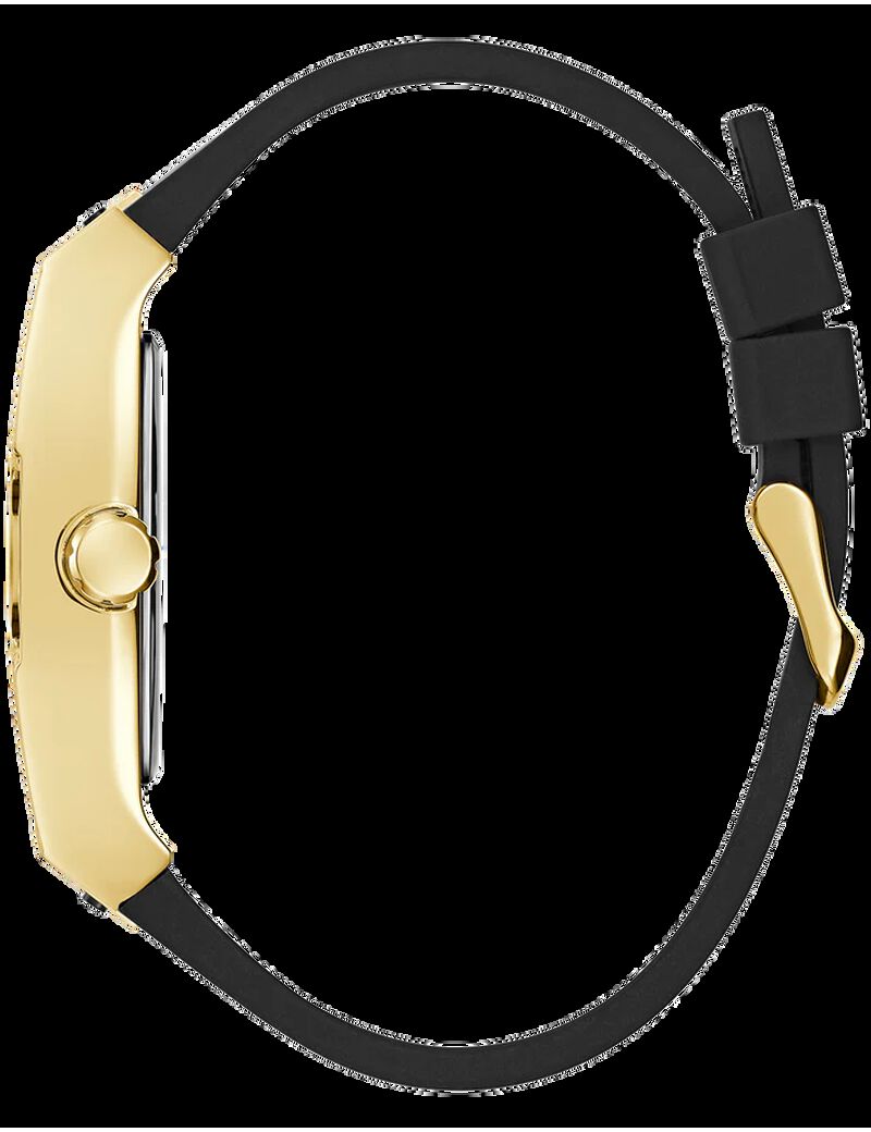 Mens Black Gold Tone Analog Watch