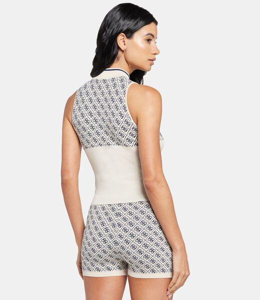 Sleeveless 4G sweater top