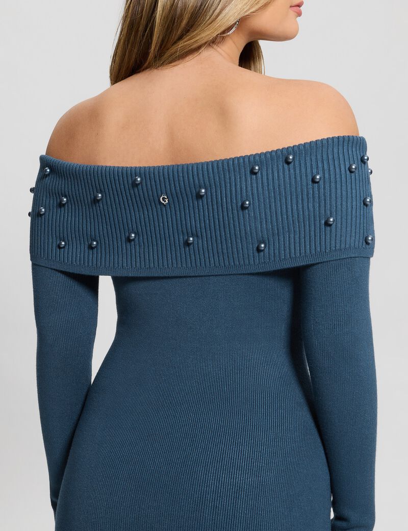 Cable-knit mini sweater dress