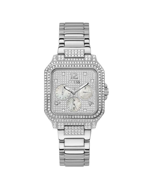Silver Square Multifunction Watch