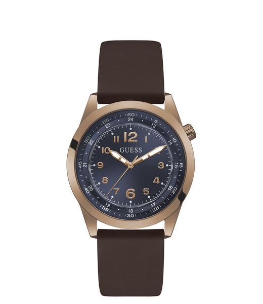 Rose Gold And Blue Analog Watch