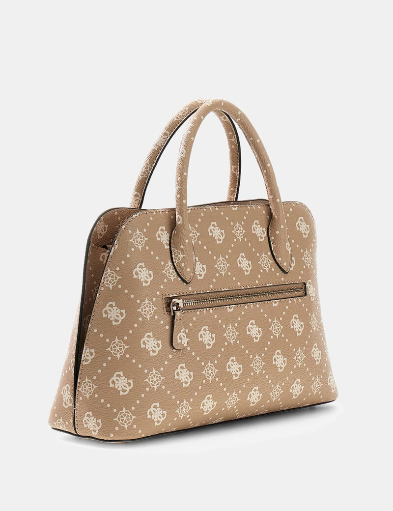 guess emelie logo satchel bag