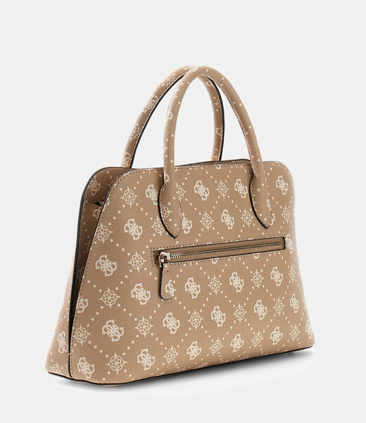 guess emelie logo satchel bag