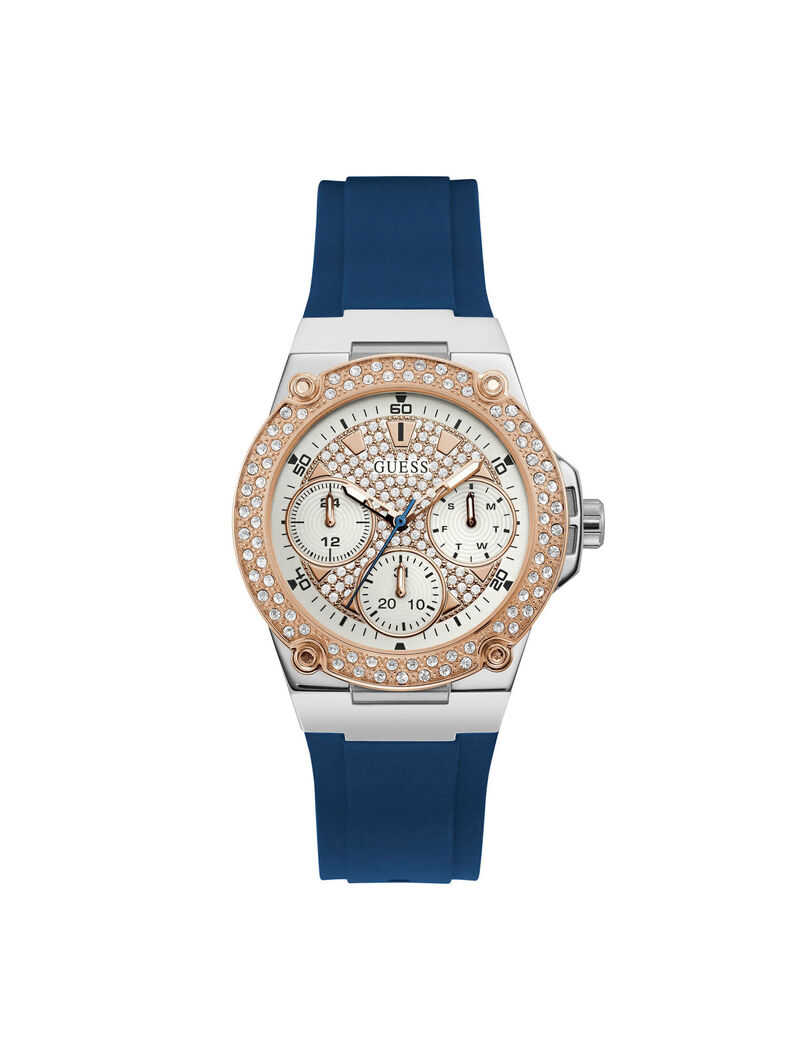 Two-Tone Rhinestone Multifunction Watch