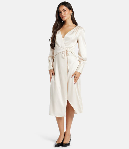 Dion wrap midi dress