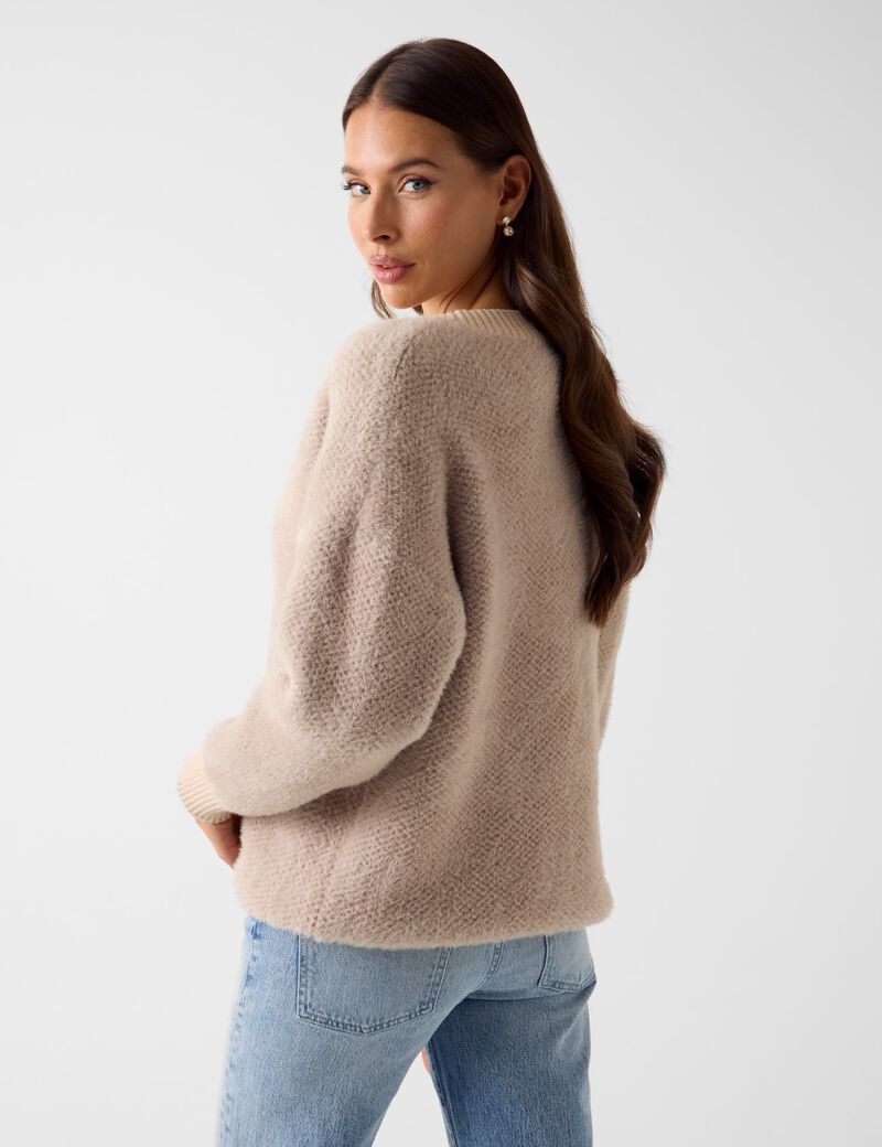 Oversized fuzzy sweater