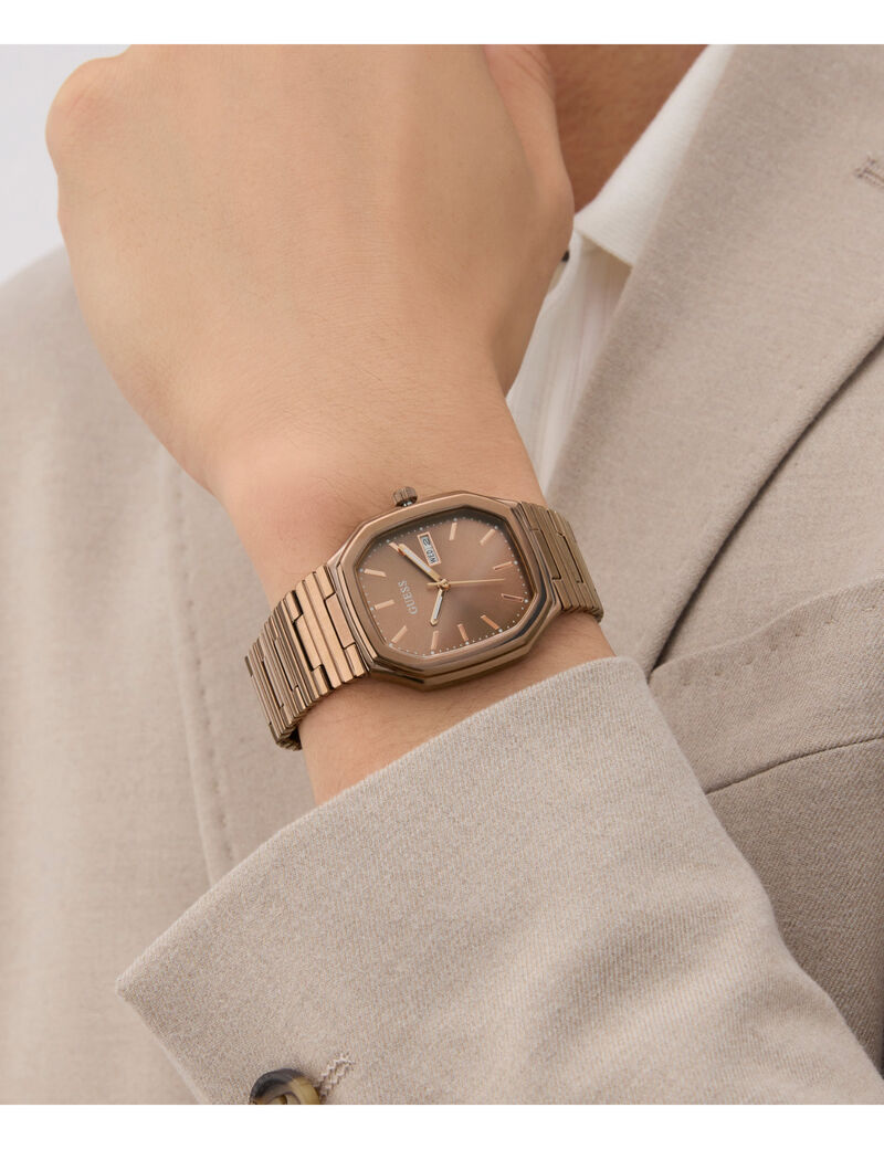 guess mens coffee date watch