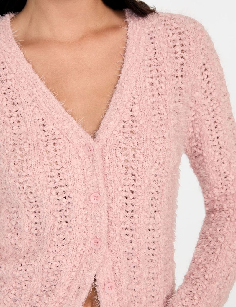 Open-knit cardigan