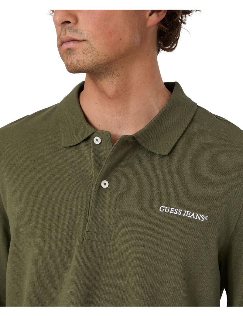 guess embroided logo polo