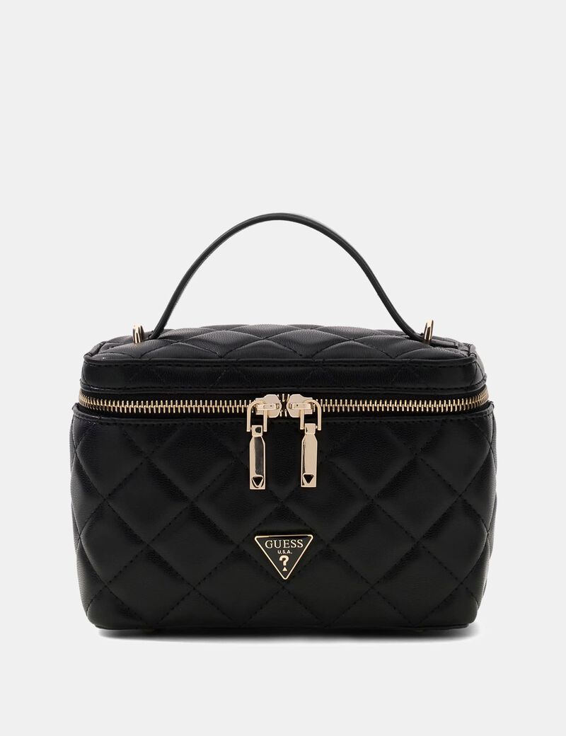 guess juliet quilted canister bag