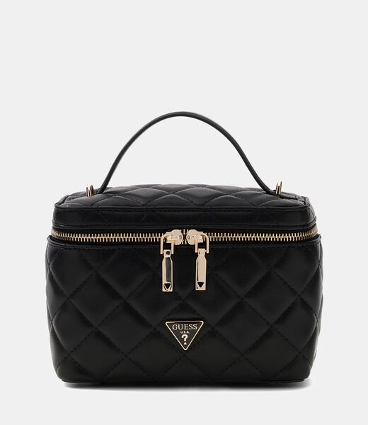 guess juliet quilted canister bag