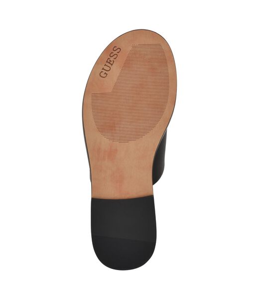 Quattro G Embellished Straw Flat Sandal