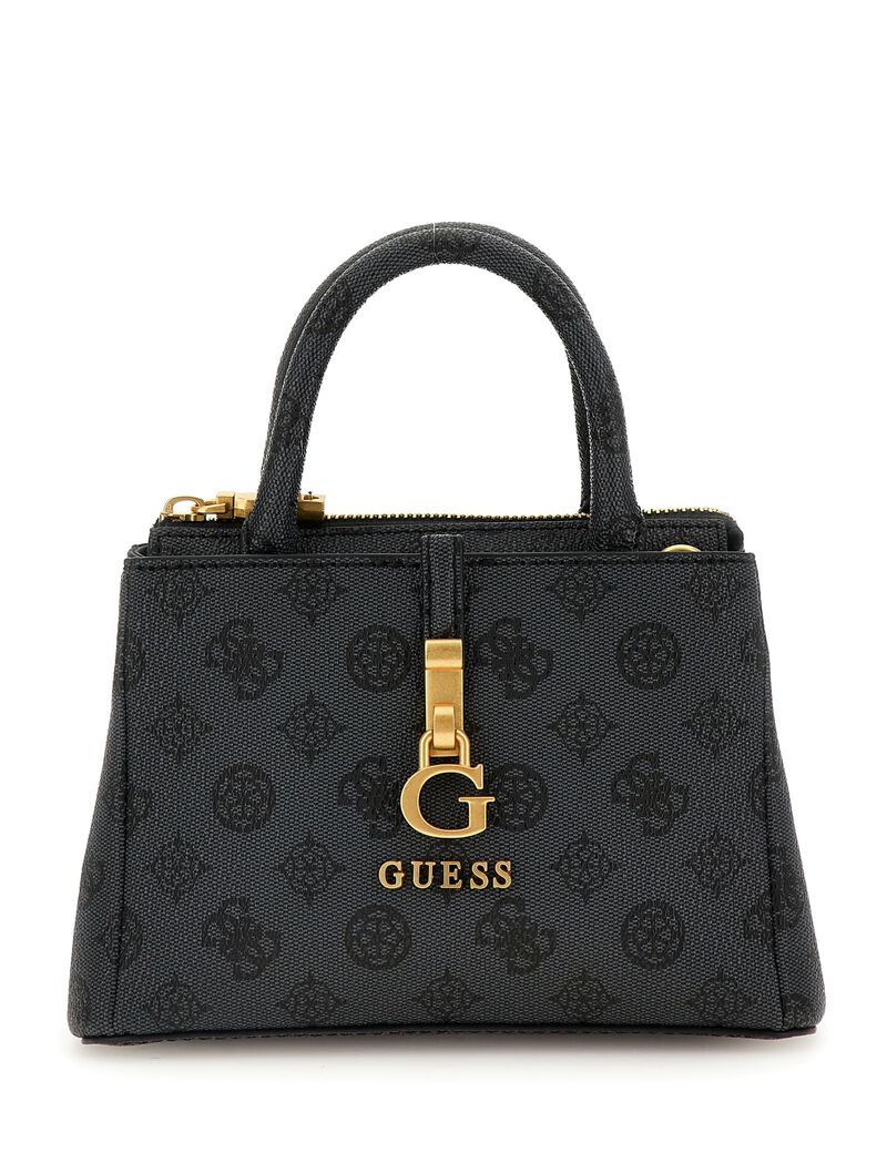 Shop GUESS G James 4G peony logo handbag, Grey GUESS KSA