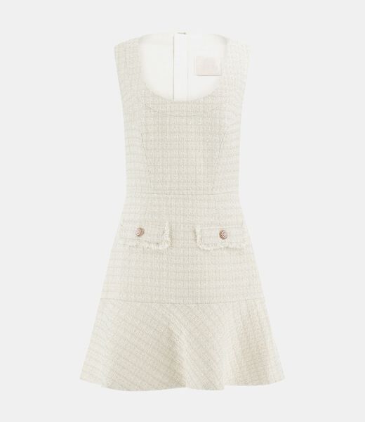 Flouncy tweed mini dress