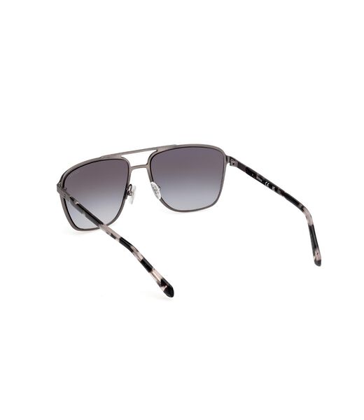 Square nickletin gradient smoke sunglasses