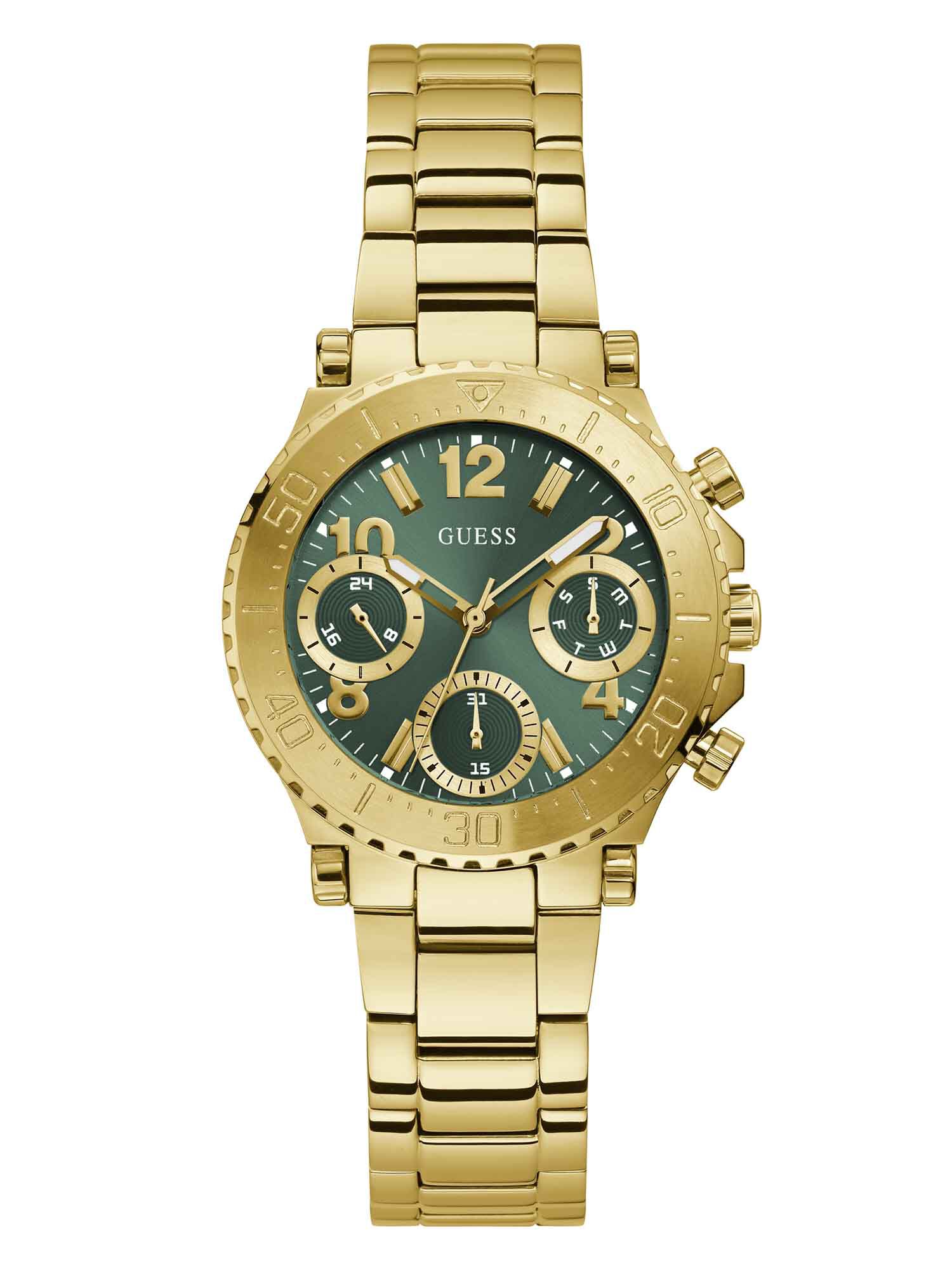 Guess gold tone cheap multifunction watch
