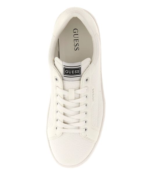 Men's white leather sneaker