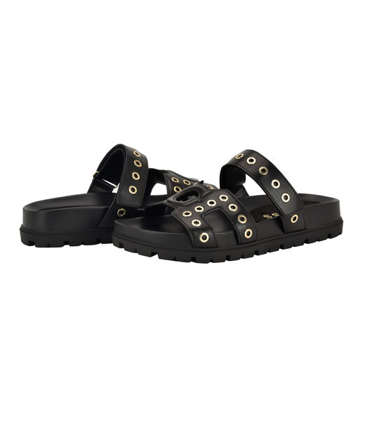Fashie Slip On Double Strapped Footbed Sandal