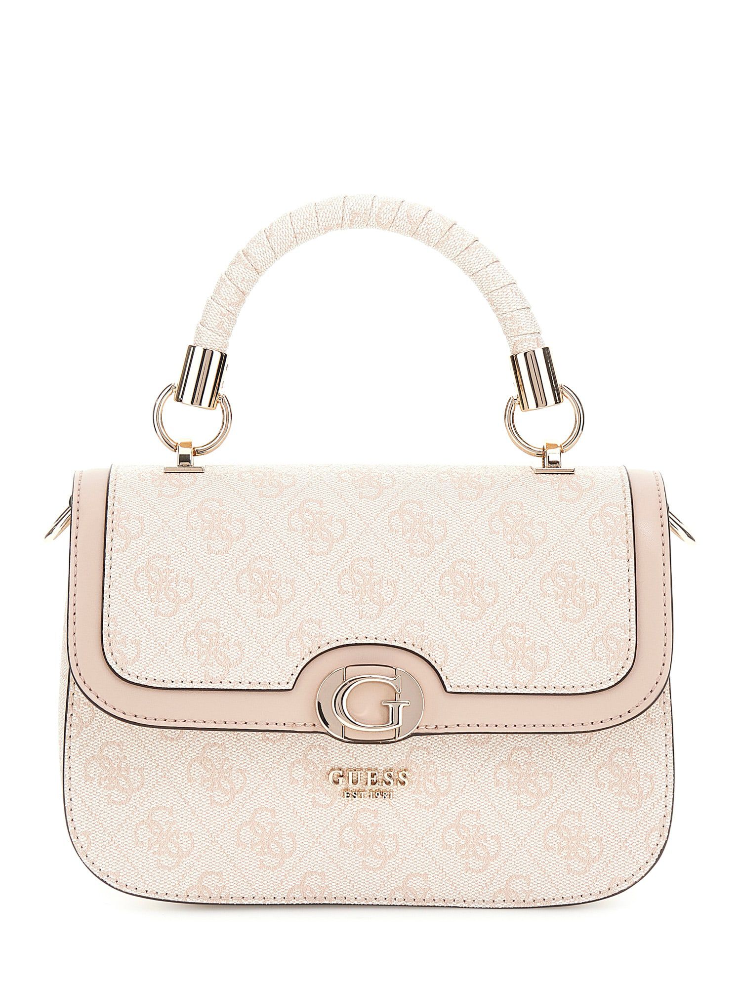Shop GUESS Online Orlina 4G logo mini handbag