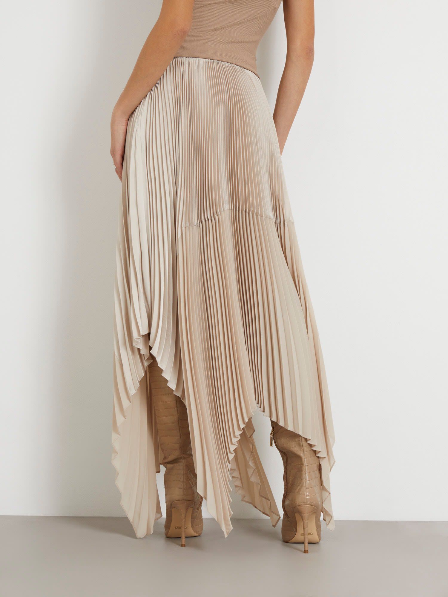Shop GUESS Online Pleated Midi Skirt