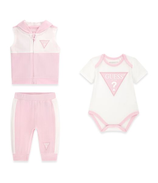 SET HOODED VEST+SS BODY+PANTS