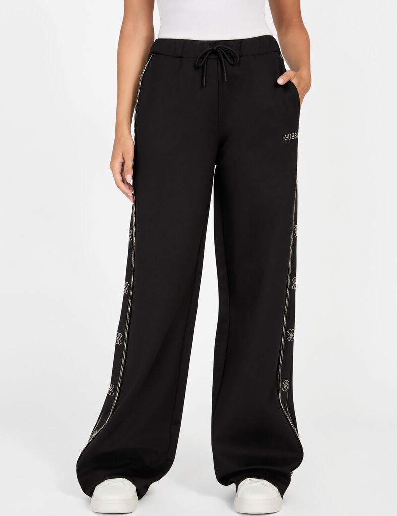 Wide-leg palazzo sweatpants