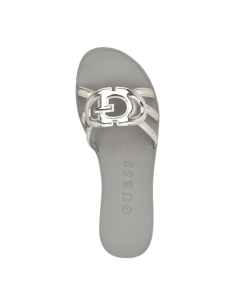 Elyho Jellie Logo Cutout Flat Sandals