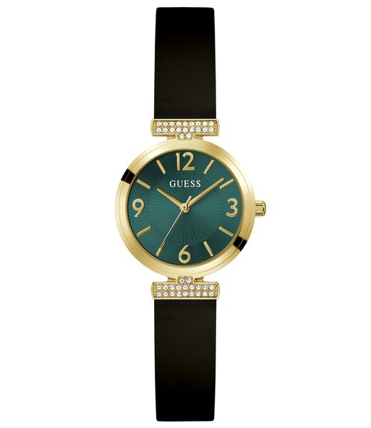 Ladies Black Gold Tone Analog Watch