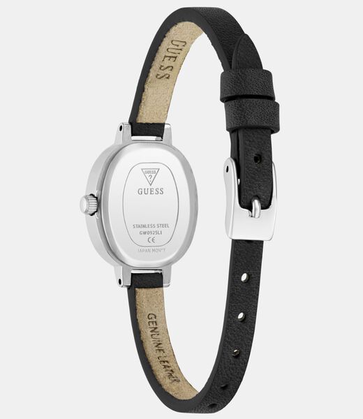 Ladies Black Silver Tone Analog Watch