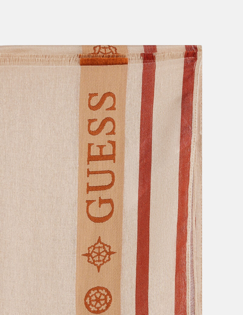 guess 4g peony logo scarf