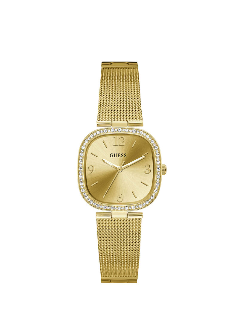 Gold Square Mesh Watch