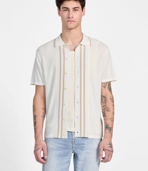 Button-front polo sweater